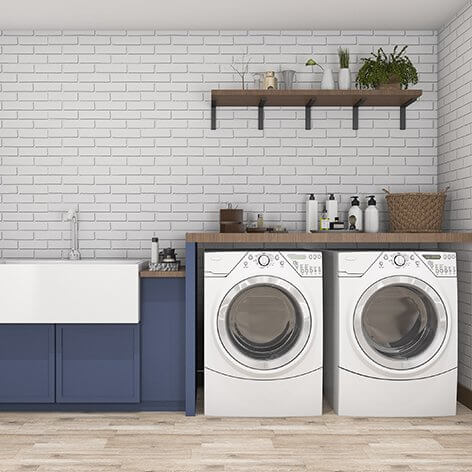 Woodcraft designs laundry cabinets